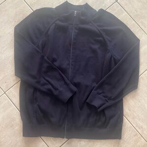 Men’s Lands End Full Zip Sweater w/ Pockets XXL